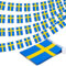 Schweden String Flag Wimpel Banner, Kleine Mini Schwedische Flaggen Wimpelkette Banner, Nationale Landdekoration für Schule, Party, Sportveranstaltungen, 33 Fuß 30 Flaggen