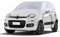 Opaltool Halbgarage für 2003-2023 F-iat Panda, Silberne Maßgeschneidertes Autogarage Softtop Halbabdeckung mit Verstellbaren Haken und Ohrkappen
