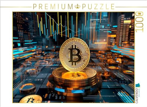 CALVENDO Puzzle KRYPTO Kunst Bitcoin und Charts | 1000 Teile Lege-Größe 64 x 48 cm Foto-Puzzle für glückliche Stunden