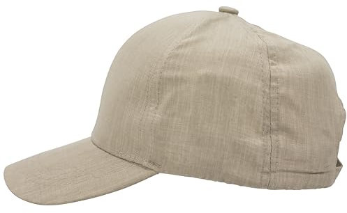 fashionchimp Baseballcap in Leichter Sommer-Quailität, 100% Baumwolle, Leinen-Optik, Unisex Denim-Cap (Beige)