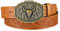 JasGood Western Ledergürtel für Herren Damen Cowboy Cowgirl Herren Gürtel Graviert Geprägter Ledergürtel mit Abnehmbare Schnalle für Jeans Hosen Rodeo,Braun,100cm