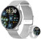 SLOKSFil Smartwatch Damen mit Telefonfunktion, 4,5 cm, HD Fitnessuhr/Menstruationszyklus/Pulsuhr/Schrittzähler/IP67/Schrittzähler/120+ Sportmodi, für iOS Android Silber
