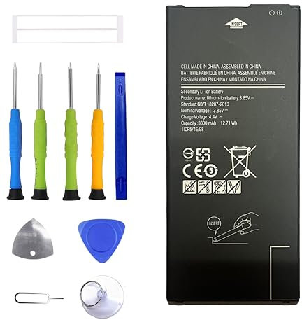 ERYNK Batterie de rechange pour Galaxy J6+ 2018 / Galaxy J4+ 2018 / Galaxy J7 Prime EB-BG610ABE pour SM-G610F, SM-G610Y, SM-J415F, SM-J415FN, SM-J610F, SM-J610G, SM-J610FN - Avec jeu d'outils