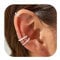 Chriscoco 3Paare Ear Cuff Silber Ohrmanschette Ohrringe Fake Ohrringe Fake Pircing Ohrringe Ohne Ohrloch Clip Ohrringe Damen Fake Helix Knorpel Wrap Earcuff