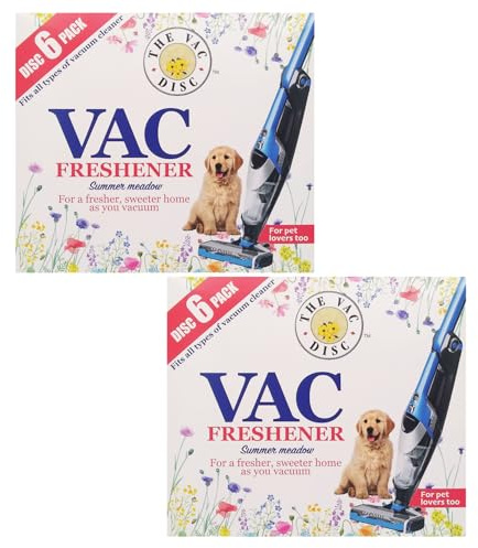 Vac Freshener Summer Meadow Pack of 2/12 Disc | Vacuum Cleaner Air Freshener for Pet Lovers, Home, Office Cleaning, Universal Fit