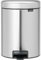 Brabantia NewIcon - Cubo de basura de pedal de 5 litros, color acero mate anti-huellas
