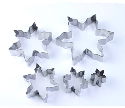 Sipliv edelstahl schneeflocke ausstechformen formen kekse schokoladenformen maker set von 5