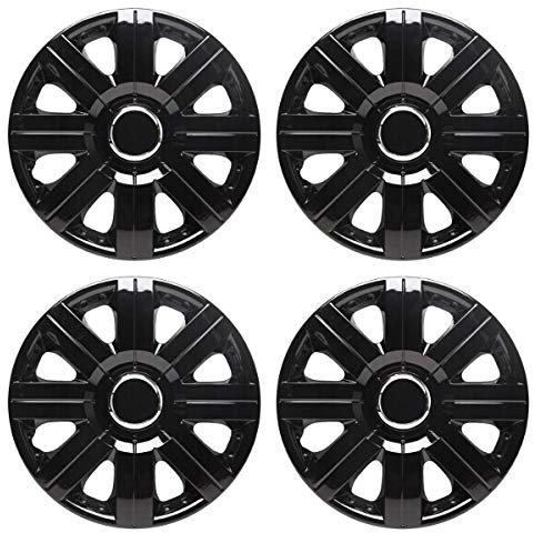 TopTech Torque 15 Inch Wheel Trim Set Gloss Black Set of 4 Hub Caps Covers