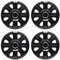 TopTech Torque 15 Inch Wheel Trim Set Gloss Black Set of 4 Hub Caps Covers