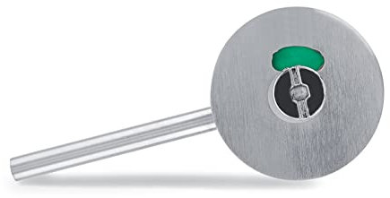 Indicator Door Lock, Zinc Alloy Toilet Bathroom Lock Vacant/Engaged Chrome Latch Indicating, Door Lock Bolt Vacant Engaged Privacy Indicator Lock for Public Toilet Restroom