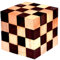 Cobra Cube medium, Schlangenwürfel Anaconda Natur medium, Würfelschlange 4x4x4 Knobelholz Puzzle IQ Puzzle Cobra Cube, Snake Cube, Anaconda Brain Teaser IQ Test 3D Puzzle
