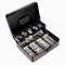 Geldkassette mit Spardose und Zahlenschloss Metall Spardose gestuftes Schloss Box für Geld 30,0 x 23,9 x 9,0 cm schwarz