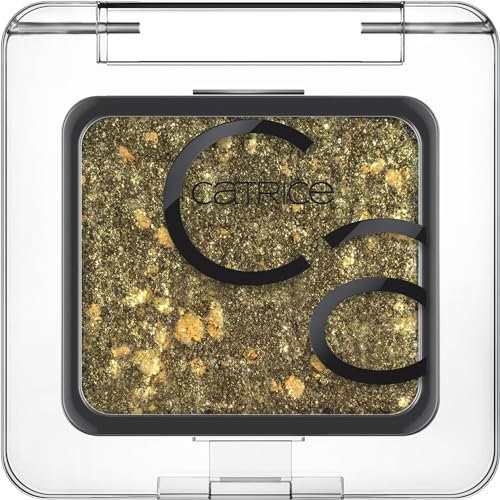 Catrice Art Couleurs Eyeshadow, Lidschatten, Nr. 360 Golden Leaf, grün, farbintensiv, intensiv, metallisch, schimmernd, vegan, Mikroplastik Partikel frei, Nanopartikel frei (2,4g)