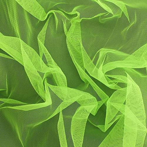 TELA MALLA DE TUL INELÁSTICO COLOR LISO, ANCHO 150cm (VERDE PISTACHO, 3 METROS)