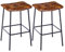 Duhome Barhocker 2er Set Barstuhl Kunstleder Tresenhocker Gepolsterter Küchenhocker mit Fußstütze, Sitzhöhe 71cm, Gelb-braun