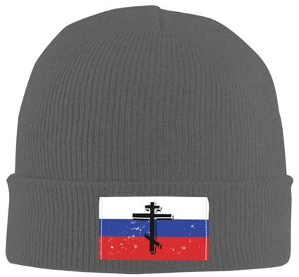550 Schädel Cap Russische Flagge-Orthodoxe Flaggen-Kreuz-Geschenke Beanie Winter Mütze Unisex Wintermütze Warme Skull Beanie Für Sports Skifahren Damen