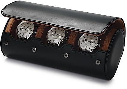 Oirlv 3 Slots Watch Storage Box Travel Watch Organiser Box for Birthday Fathers Day Anniversary Valentine's Day