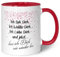 GRAVURZEILE Bedruckte Tasse mit Spruch - Ich sah dich - Kaffeetasse mit Spruch als Geschenk zum Valentinstag - Spülmaschinenfest & Mikrowellen geeignet - Geschenke für Sie & Ihn - Farbe: Rot