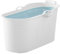FlinQ - XXL Mobile Badewanne Erwachsene mit Badeaccessoires - 120 x 53.5 x 61 cm - Komfortable Sitzbadewanne Erwachsene zur Tiefenentspannung - Auch als Eistonne geeignet - Weiß - 230 Liter