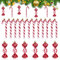 Decoraciones de Navidad-18pcs azúcar bastones árbol de Navidad Baubles Navidad baubles incluyen rojo Candy Perro decoraciones Ornamento lindo para decoraciones para el árbol de Navidad (Red)