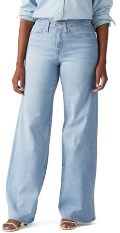 Levi's Women's 318 Shaping Wide-Leg Jeans (Also Available in Plus), (New) Tall Glass of Water, 27