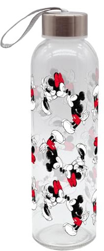 Geda Labels Mickey Kiss Sketch - Botella (cristal, 580 ml), multicolor