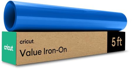Cricut Value Iron On Vinyl | 30.5cm x 1.5 m (12 x 5 ft) | Heat Transfer Vinyl (HTV) for All Cricut Cutting Machines | Blue