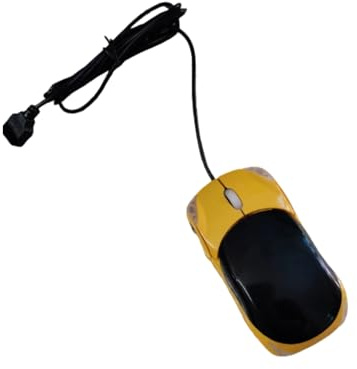 TuToy 3D Optische Auto-Shape USB Kabel Maus (gelb.)