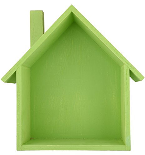 Green Wall Hanging Case Box Aufbewahrung Craft Dekoration Holzhaus Form Regal Display
