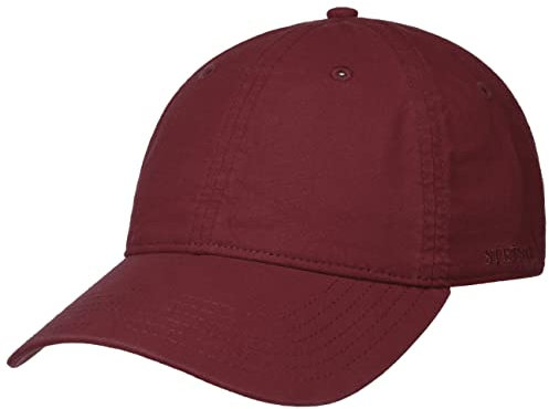 Stetson Ducor Sun Guard Fullcap Herren Baseballcap aus Bio-Baumwolle nachhaltig Frühjahr Sommer Cap mit Sonnenschutz UV 40 Stonewashed-Look Outdoorcap Bordeaux XXL (62-63 cm)