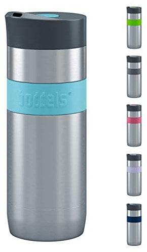 Thermobecher KOFFJE 370ml - Kaffeebecher to go Becher Edelstahl doppelwandig isoliert 100% dicht Thermos Coffee Cup Auto Premium Trinkbecher auslaufsicher Kaffee-to-go BPA-frei Easy-Clean-Deckel