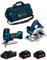 BOSCH Kit 18V BK204BAG (Scie Circulaire GKS 18 V-LI + Scie Sauteuse GST 18 V-LI S + 2 Batteries de 4,0 Ah + Chargeur + Sac)