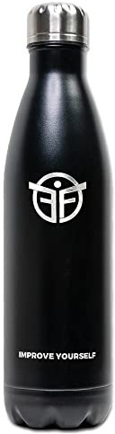 Eric Flag Bouteille Isotherme 750 ml Noire Mate Qualité Premium en Acier Inoxydable sans BPA, Gourde de Sport Réutilisable avec Double Paroi, Maintient Chaud et Froid, Idéale pour Sport et Quotidien