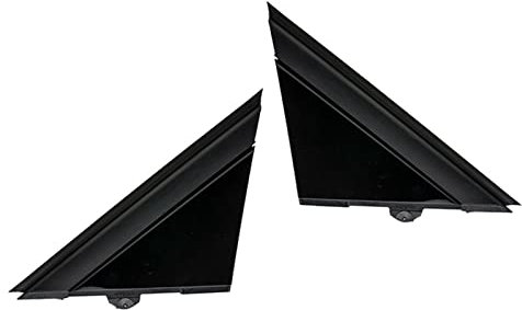 Shiwaki 2 pièces couvertures de Drapeau de rétroviseur de Porte de Voiture, Accessoires moulures décoratives Gauche et Droite pour Fiat 500 2012-2019, Noir Brillant