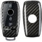 M.JVisun Véritable Fibre de Carbone Coques de Clé pour Mercedes-Benz AMG A220 Classe CLS Classe E E63S GLE 350 4Matic Classe S Porte-clé Coque Clé de Voiture - pour AffalterBach Badge Logo - Noir