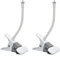 Holicfun Flexible Clip Mount with 15cm Gooseneck for Indoor and Outdoor Security Cameras, Compatible with Ring, Blink, Eufy, Google Nest, Wyze, Arlo, Simplisafe and Other Cameras - White, 2 Pack