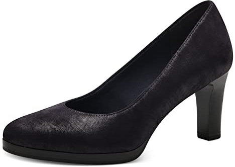 Tamaris Damen Klassische Pumps, Frauen Absatzschuhe,TOUCHit-Fußbett,high Heels,Heels,hochhackige Schuhe,stoeckelschuhe,Navy Pearl,38 EU