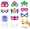 12 Stücke Superhelden Maske zum, Masken Basteln Superhelden Halbmasken Ausmalen Blanko Papiermasken für Mädchen Junge Weihnachten Geburtstage Karneval Maskerade Superhero Cosplay Rollenspiel Party
