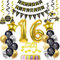 Luftballons 16. Geburtstag Deko Schwarz Gold, deko 16. Geburtstag Dekoration, Ballon 16 Geburtstag Junge deko , gold Tortendeko Geburtstag 16 Jahre Junge Geburtstagsdeko 16 Jahre Junge Mädchen