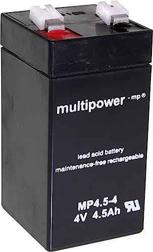 Multipower MP4,5-4 A960445 - Batteria al piombo 4 V, 4,5 Ah, 48 x 100 x 52 mm