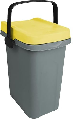 Home Centre 7L Eco System Organic Kitchen Food Waste Odour-Proof Compost Bin with Yellow Lid