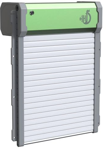 Automatische Hühnerklappe Solar, Solar-Fernbedienungstür, Hühnerstalltür, Hundehaustür, Intelligenter Anti-Clip-Automatikschalter-Rollladen mit Lichtsensor-Zeitschaltfunktion