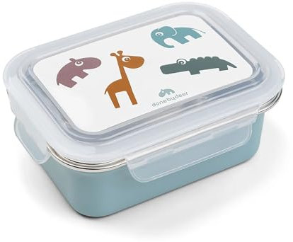 Done by Deer 1211852 Brotdose Edelstahl - Deer Friends blau