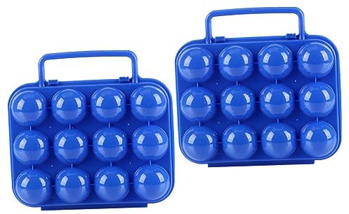 DOITOOL 2stücke Portable Eierträger Für Eier Praktische Stapelbare Aufbewahrungsbox Für Kühlschrank Und Camping Blau Schutz Und Transport Von Eiern