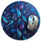 Millie & Boo Purple Leaf Flowers Non-Slip Microfibre Mouse Mat - 22cm Diameter, 2mm Thick, Perfect Mouse Pad & Desk Organiser for Women Working from Home