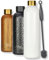 Milu Thermosflasche 1L Isolierte Edelstahl Thermo Trinkflasche Thermoskanne Auslaufsichere Isolierflasche doppelwandig - Kohlensäure geeignet – inkl. Reinigungsbürste (Weiß, 1000ml)