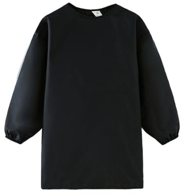 EIHI Blouse en Polyester pour 125-140CM Enfant,Survêtement Tablier de Peinture avec Poches et Manches Longues Tablier d'Artistes Réutilisable Anti-Taches pour Garçons Filles