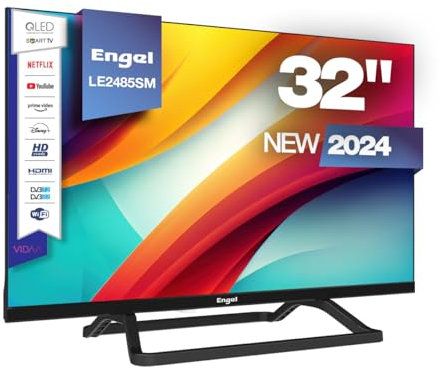 Engel LE3286SM - Smart TV LED de 32'' HD con Sistema VIDAA - Dolby Audio - 3 HDMI, 2 USB - Acceso a Netflix, Prime Video y Disney+ - Función Cast - Modo Hotel - PVR y Time-Shift