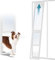 Dog Door for Sliding Glass Door with Lock, Large Dog Doors 45 x 32cm, Aluminium Pet Door for Cats and Dogs Adjustable Height 205-220cm Doggy Door for Sliding Doors(L-Tall)