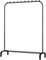 Generisch Freistehender Kleiderständer aus Metall - Mit Schuhregal & Lagerregal - Garderobenständer für Schlafzimmer & Wohnung (Schwarz)